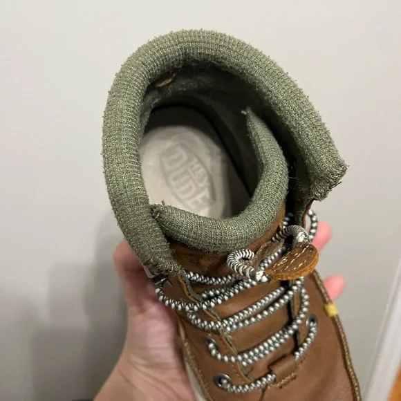 Hey Dude Bradley Leather Boots Round Moc Toe Elastic Laces Size 34//1 Big Kid - Picture 7 of 11